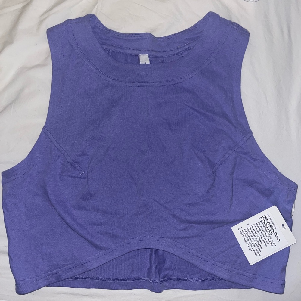 NWT Lululemon Purple Cropped Tank Top